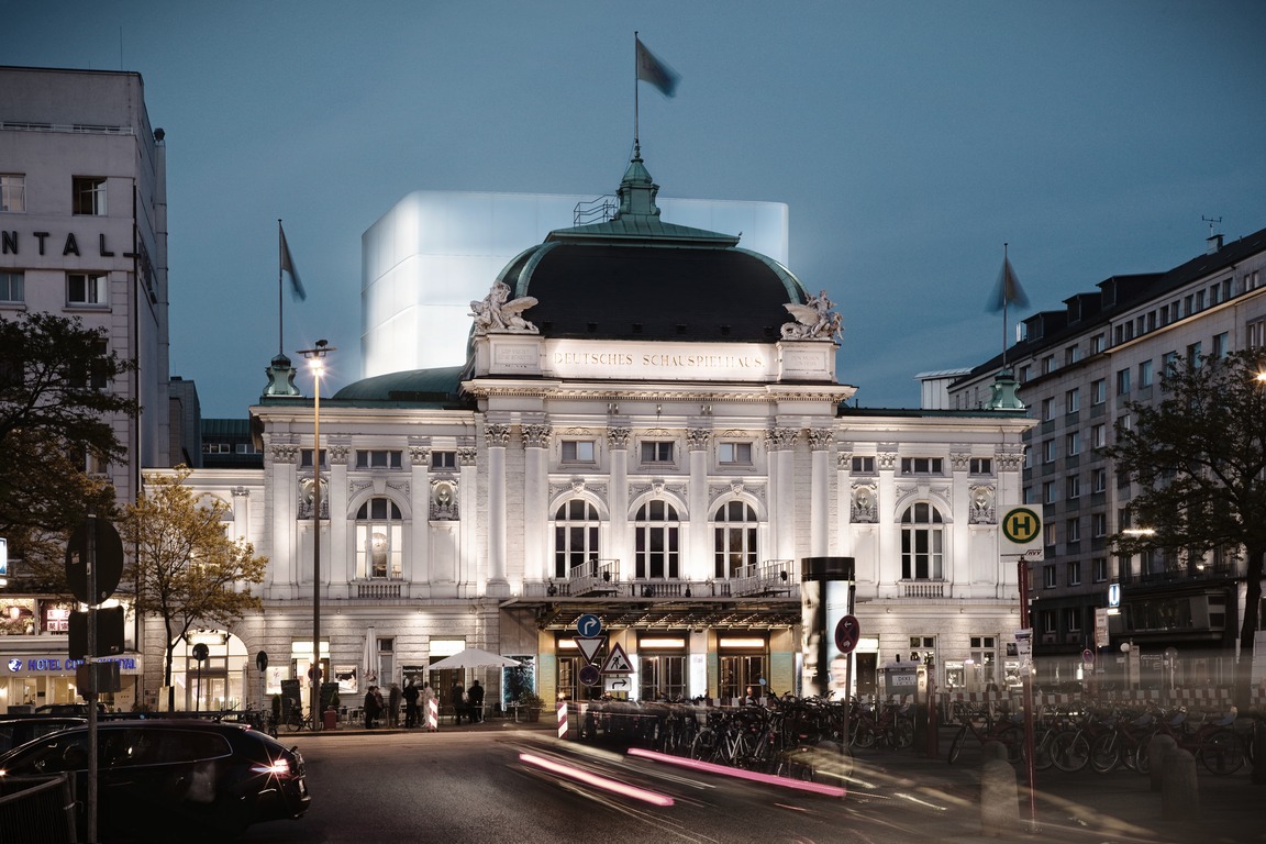 Deutsches Schauspielhaus in Hamburg - Fassadengestaltung Bühnenturm