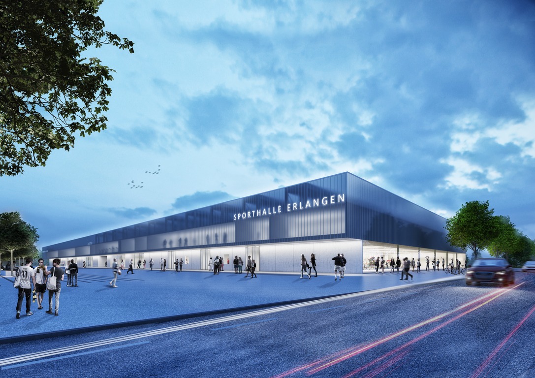 Neubau einer Vierfachsporthalle in Erlangen