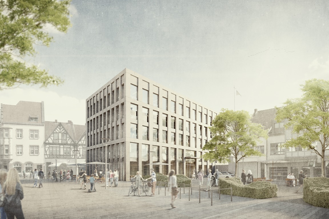 Rathaus Steinweg und Janshof Brühl