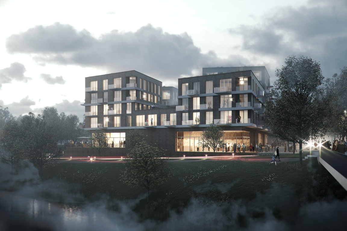 Wohn- und Geschäftsbebauung am Lindenplatz in Lübeck